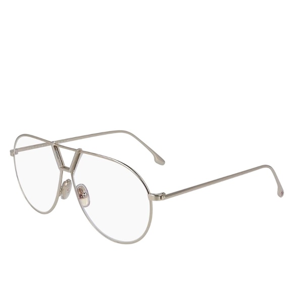 Victoria Beckham Silver “Classic V” Aviator/Pilot Eye Glasses VB2106 - Picture 1 of 16